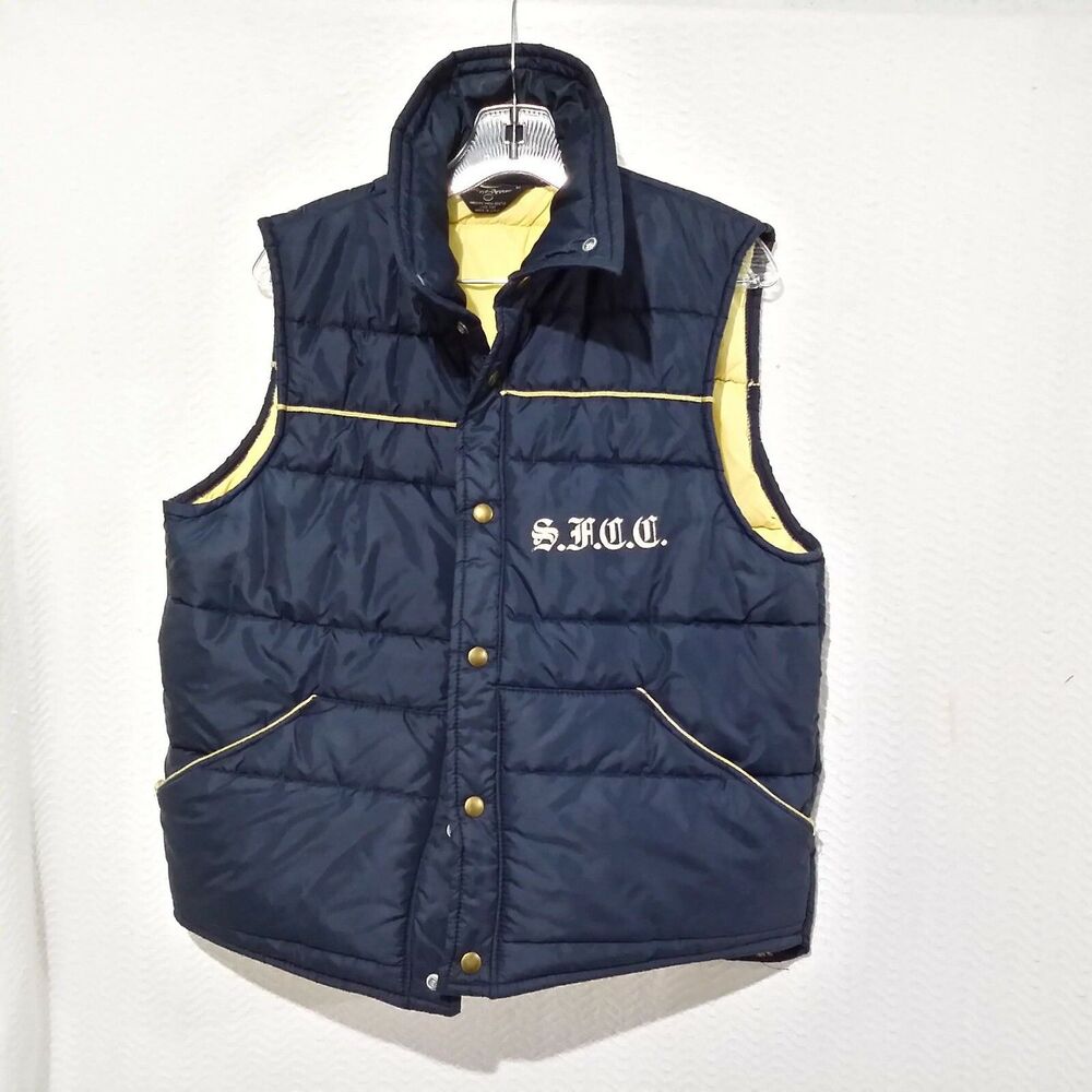 DAVID PEYSER  BLUE VEST NYLON MADE IN USA   Men's M